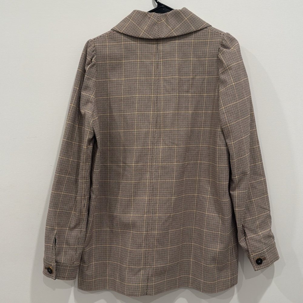 Vanessa Seward NWT Brown Pattern Blazer with adjustable waist sash 🤎 - Picture 7 of 7